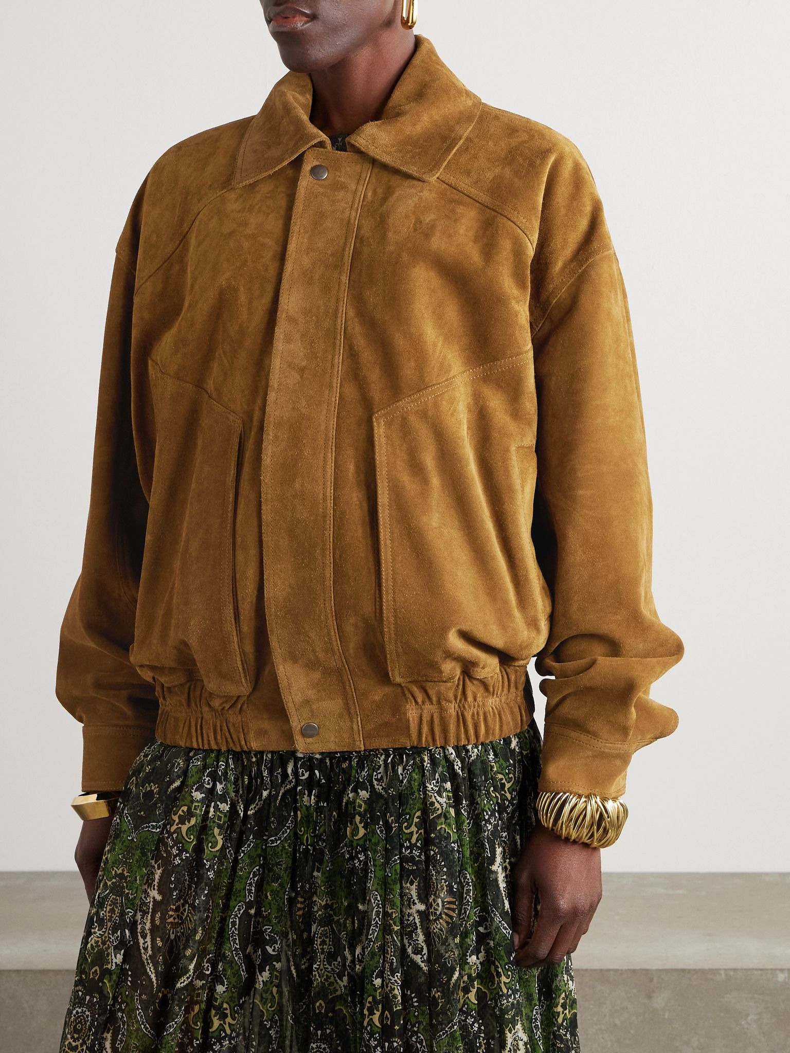 Suede jacket Brown - 3