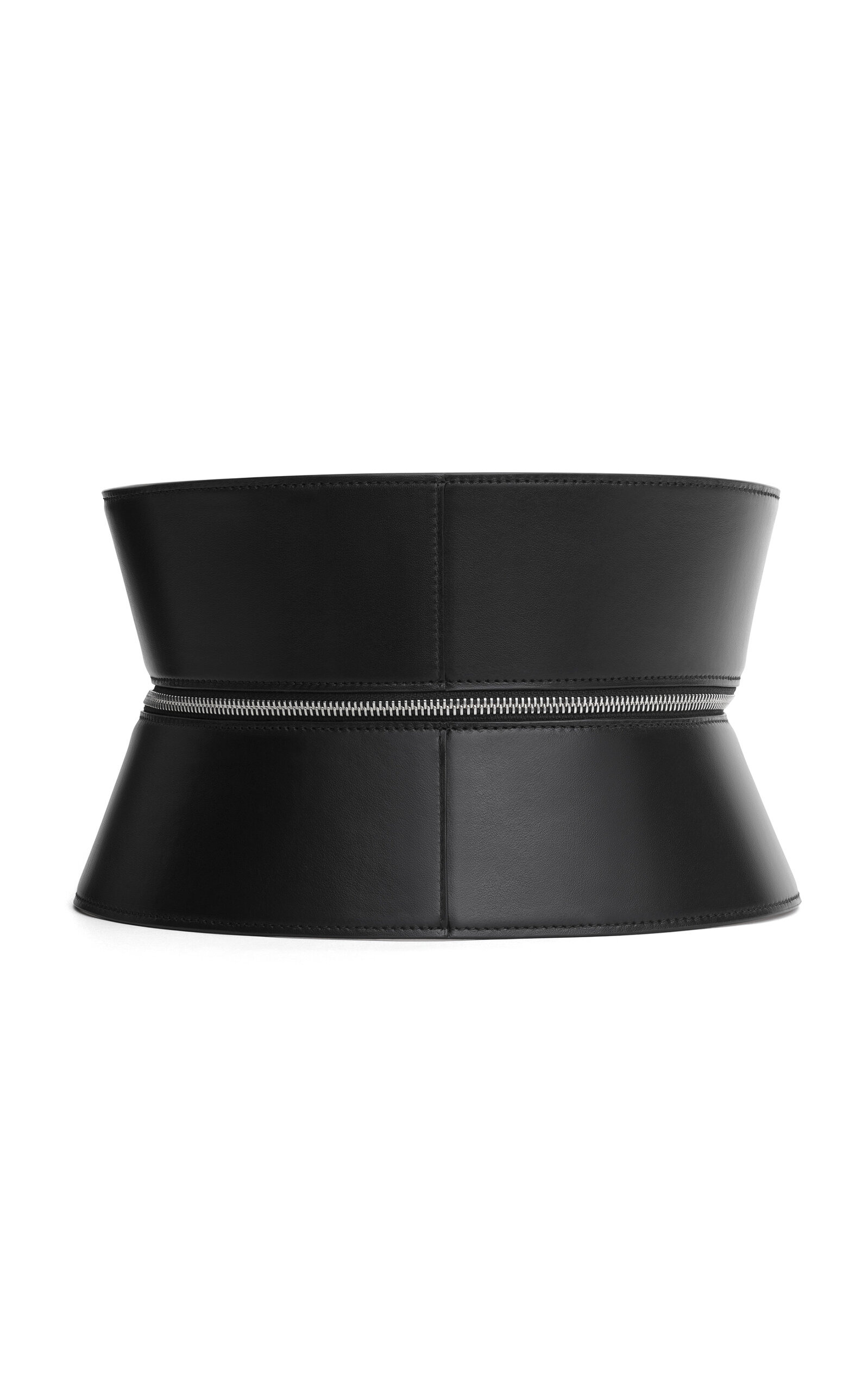 Zip Leather Corset Belt black - 2