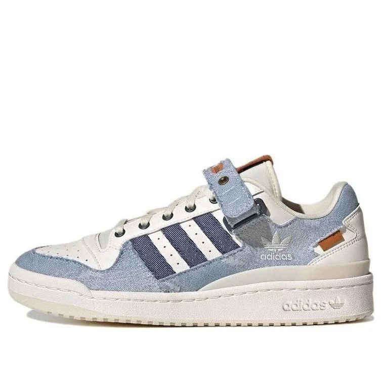 adidas originals Forum Low Cozy Wear-resistant Non-Slip Skateboarding Shoes Unisex Denim Blue HQ6334 - 1