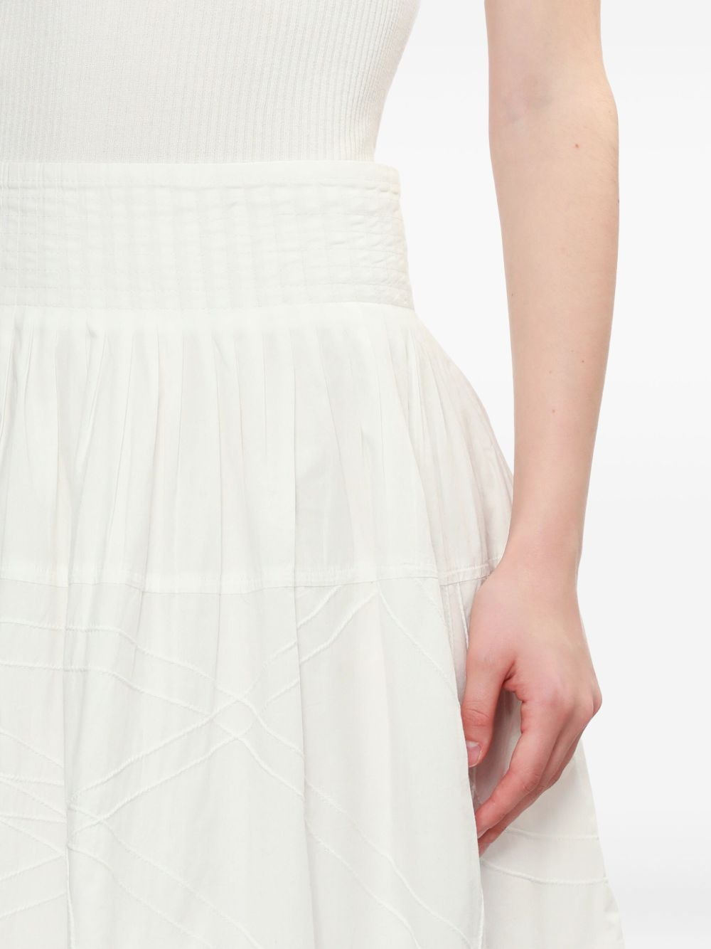 pleated embroidered skirt - 5