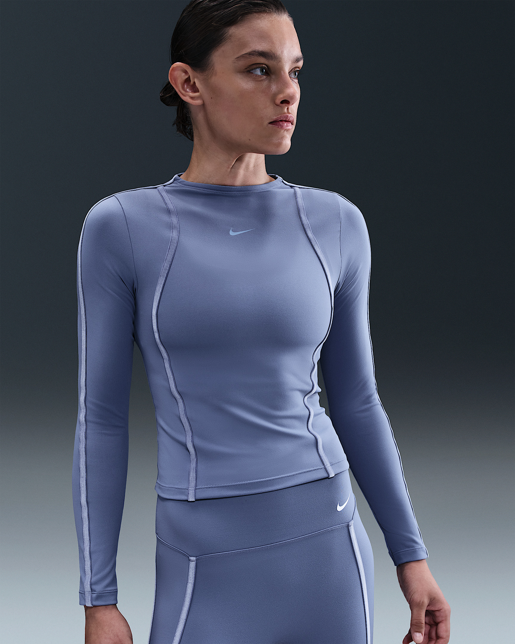 Nike One Fitted Women's Dri-FIT Long-Sleeve Top - 1
