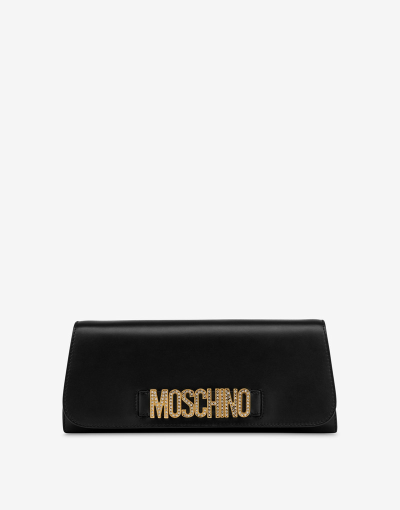 CRYSTAL LETTERING LOGO MAXI CLUTCH 1