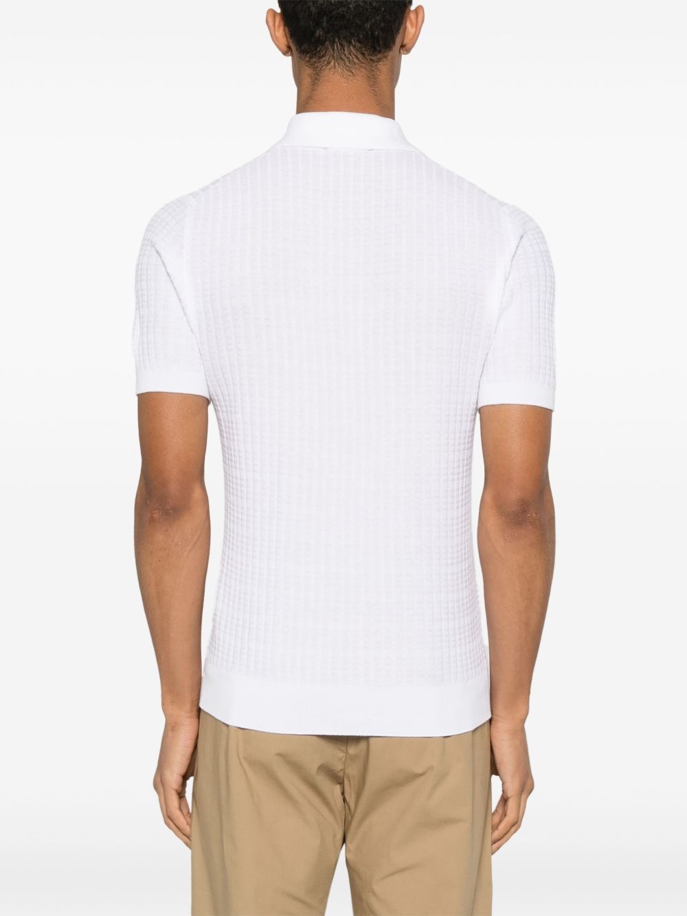 knitted polo shirt - 3