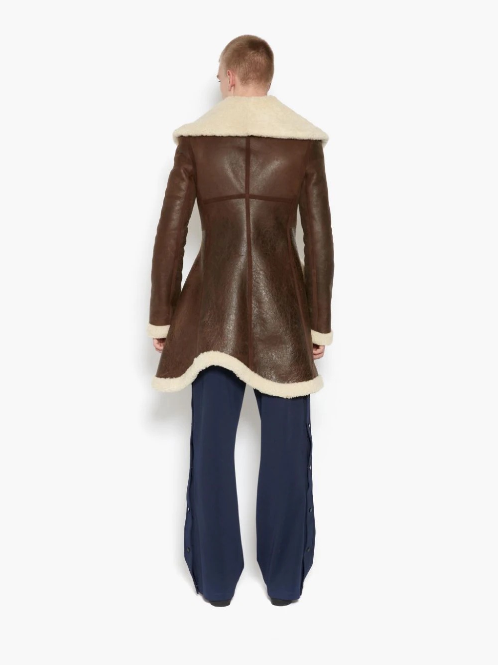 BUMPER-TUBE SHEARLING PEACOAT - 4