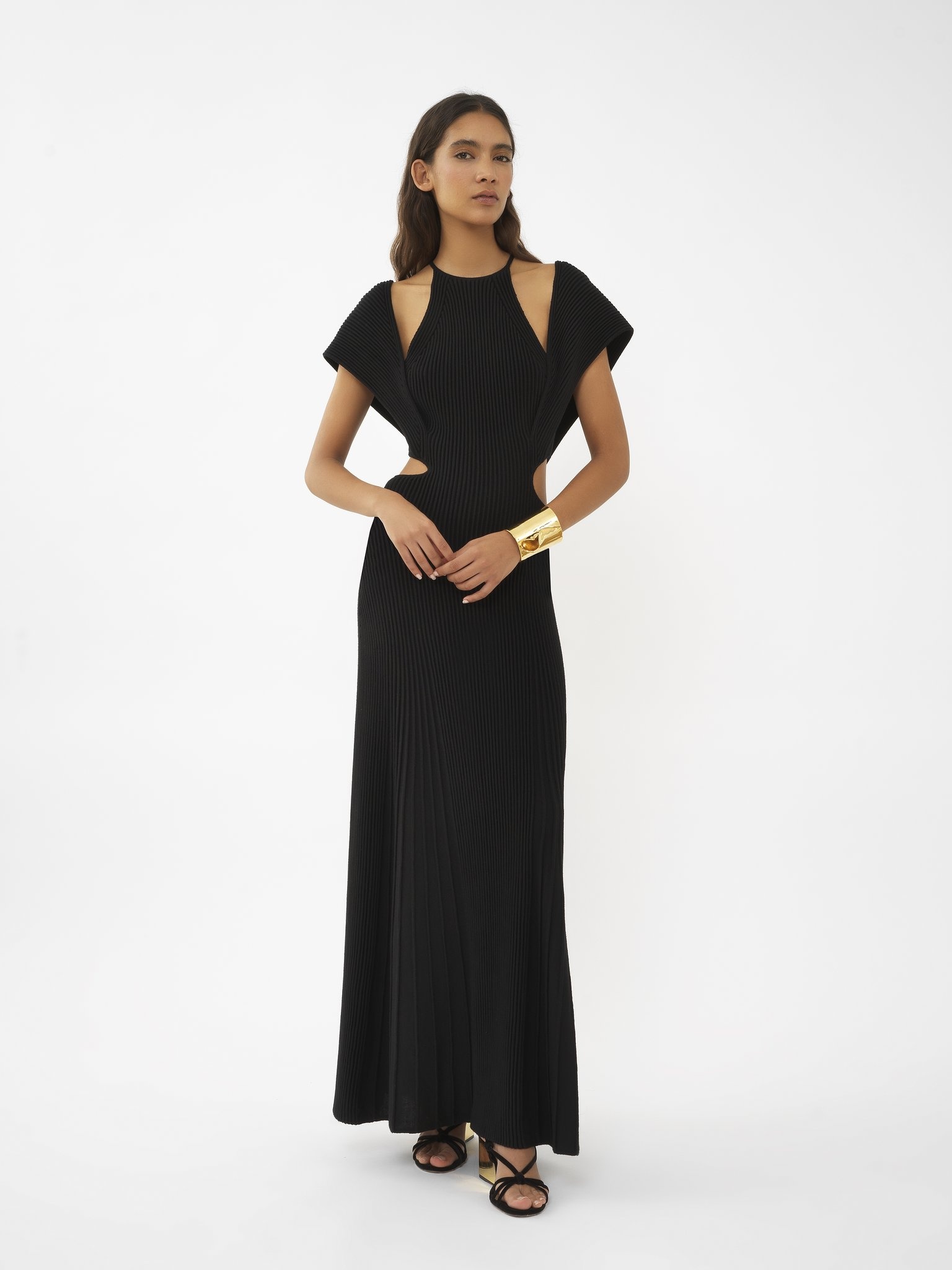 CUT-OUT SLEEVELESS MAXI DRESS - 3