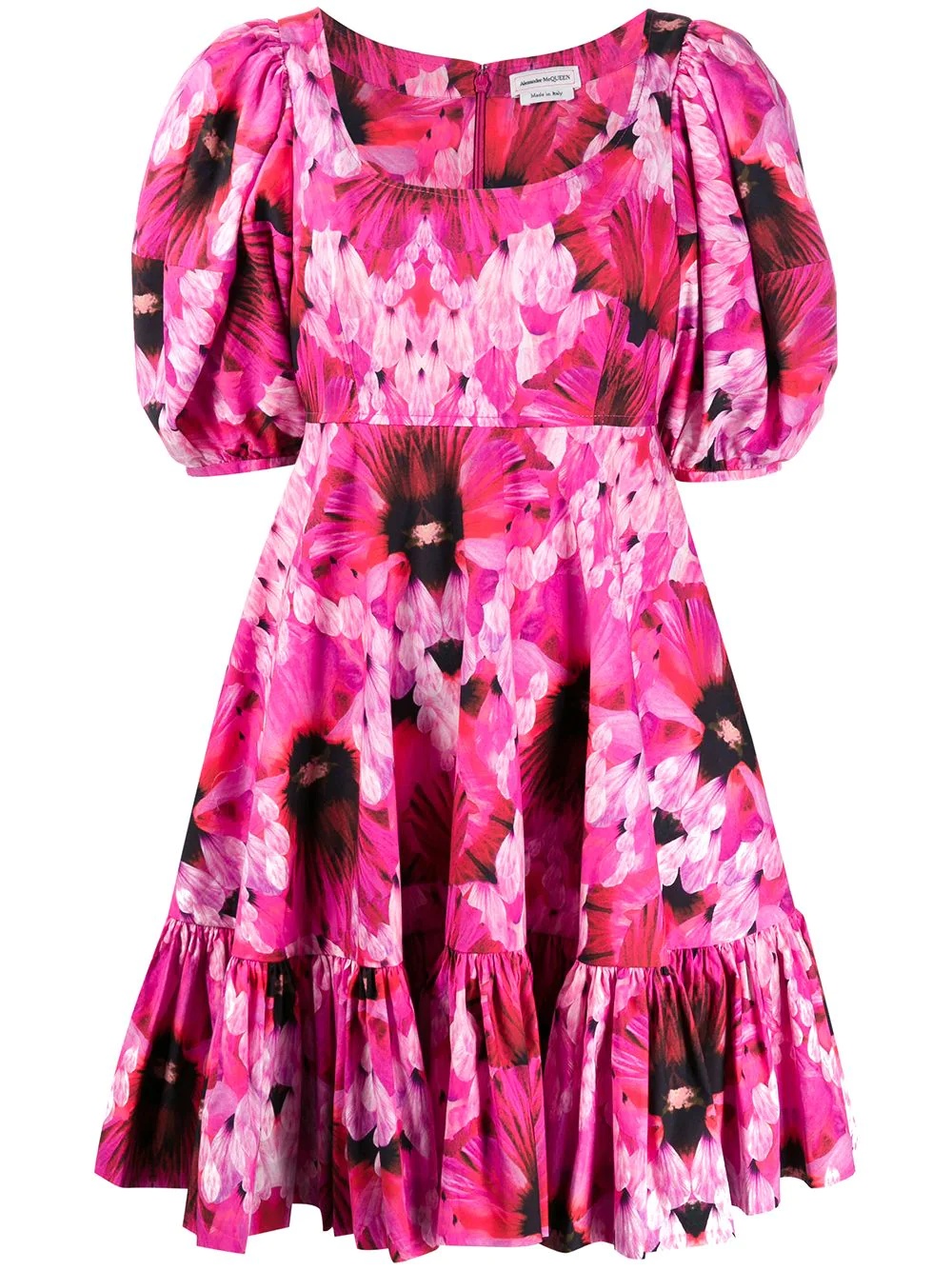 abstract floral print dress - 1