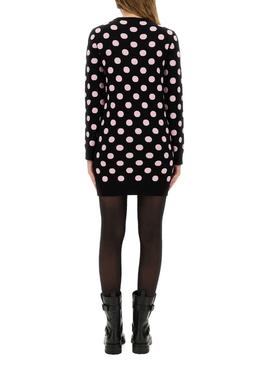 Moschino Women Polka Dot Dress With Logo - 3