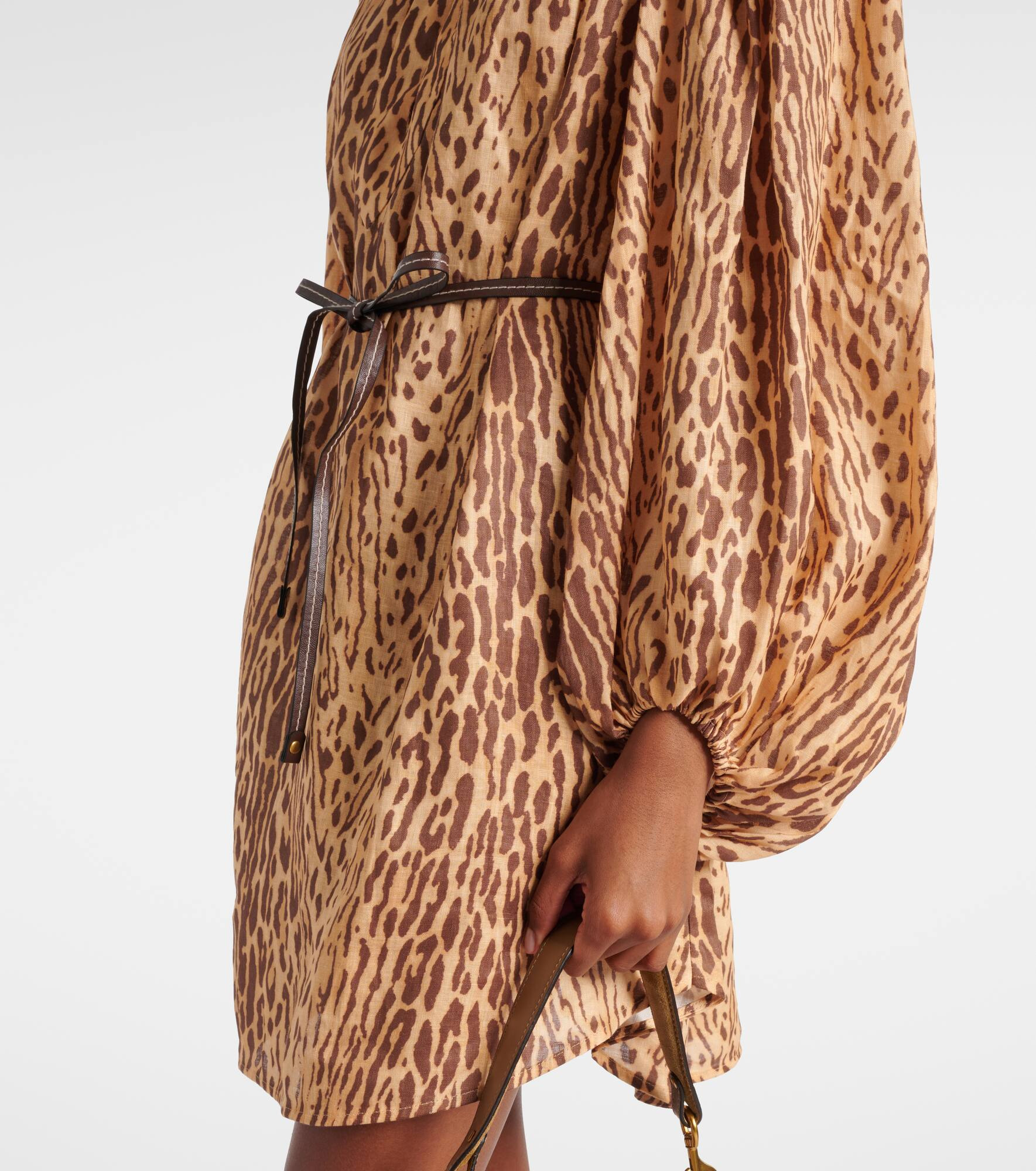 Cascadian leopard-print linen tunic - 5
