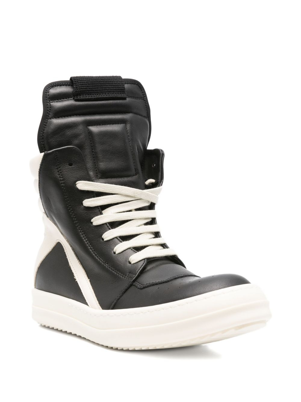 Rick Owens Women Geobasket Leather Sneakers - 3