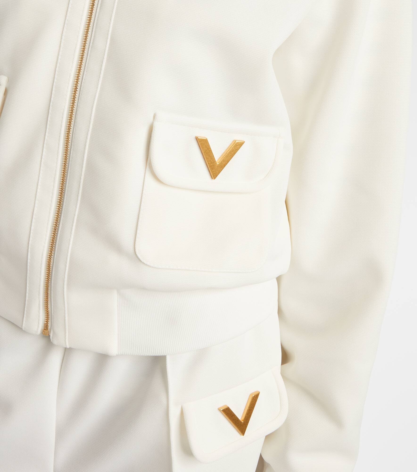 Logo jersey zip-up sweatshirt - 5