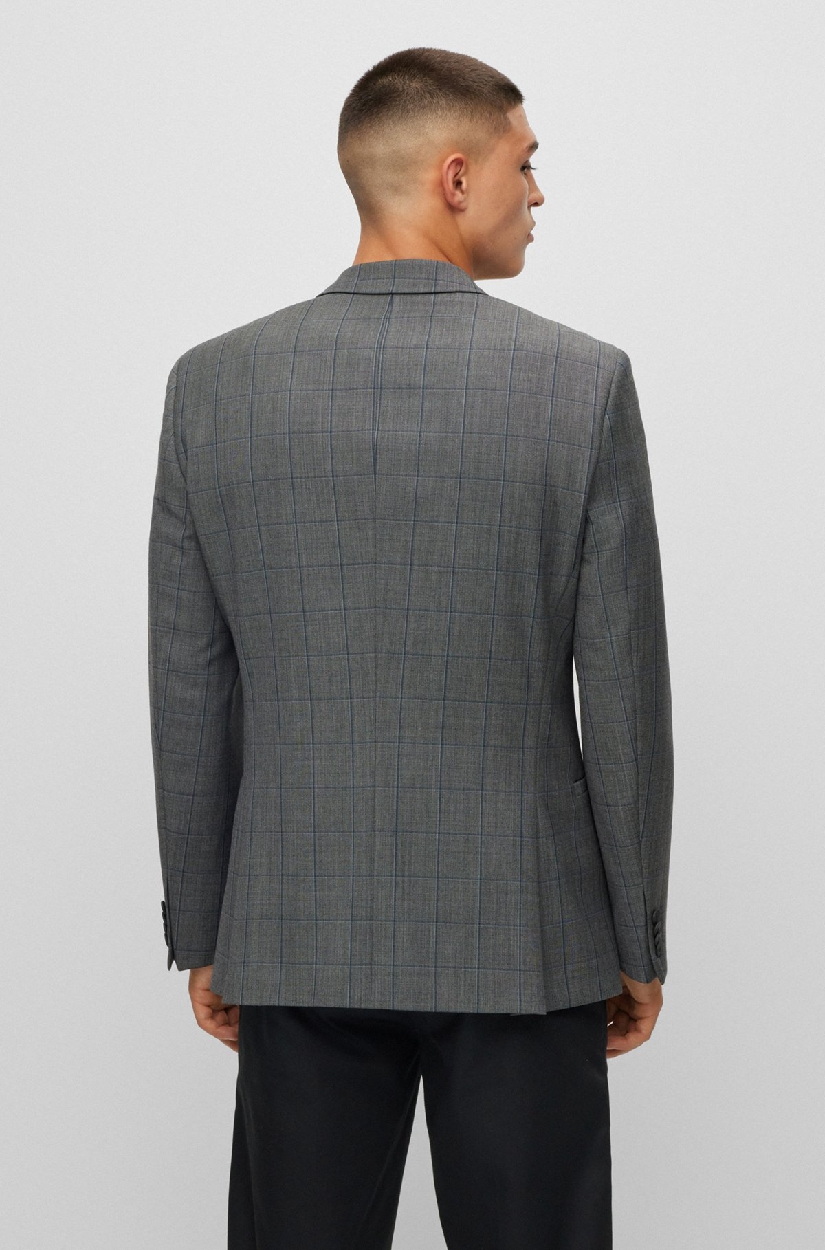 SLIM-FIT JACKET IN A PERFORMANCE-STRETCH WOOL BLEND - 4