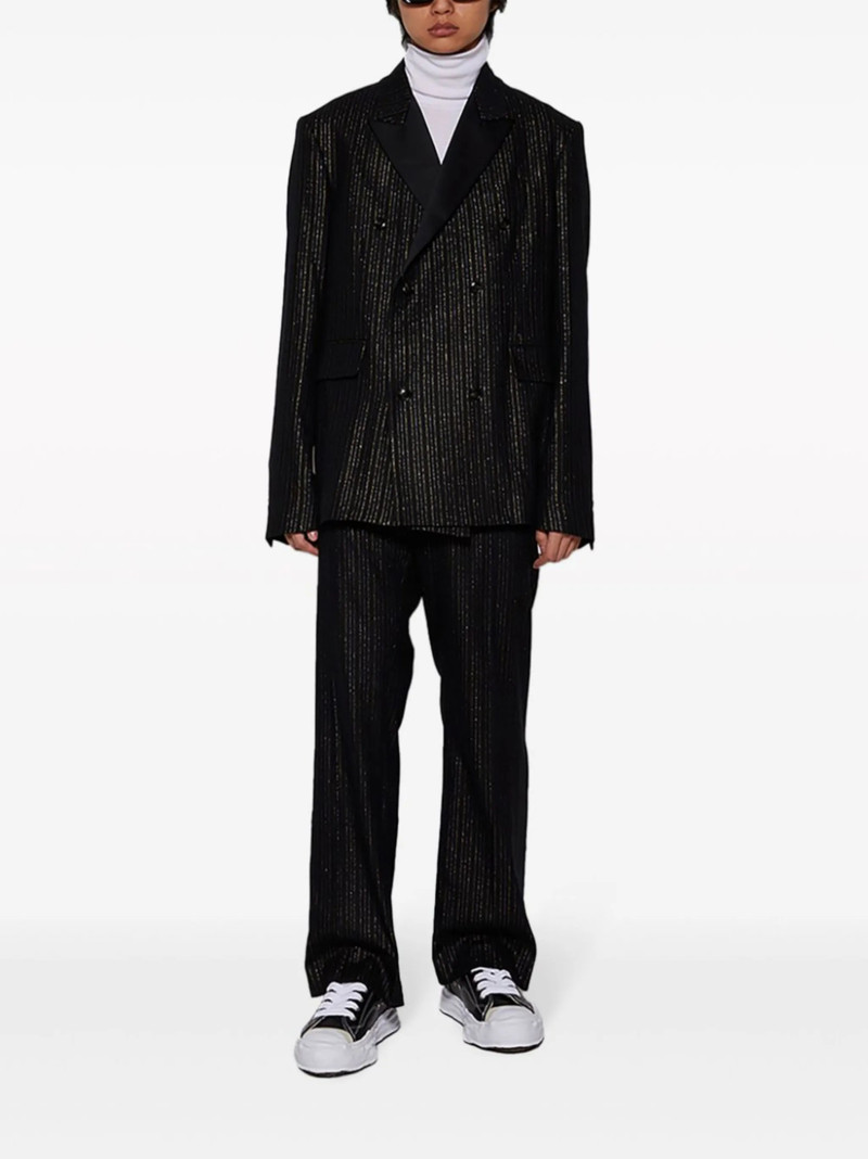 AMIRI metallic-stripe double-breasted blazer outlook
