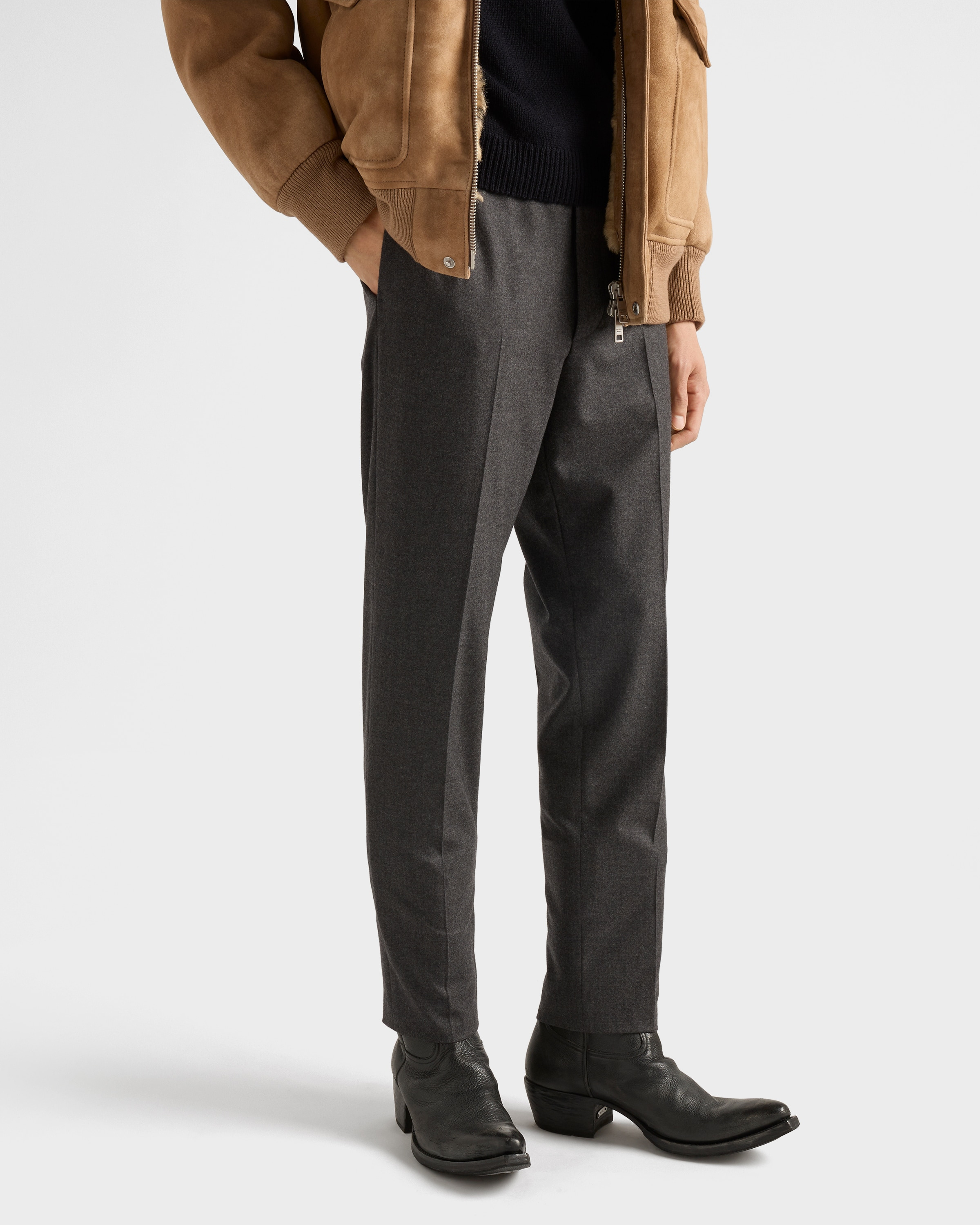 Stretch cashmere pants - 3