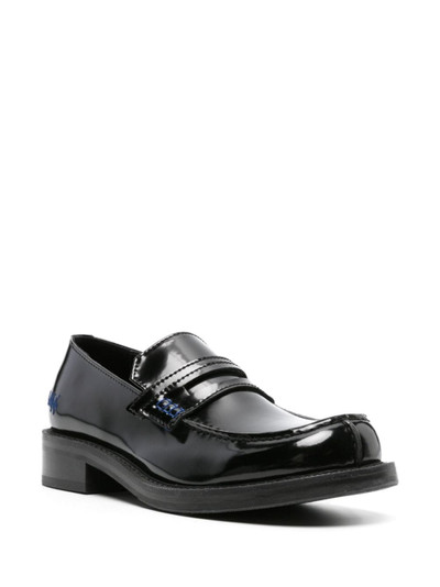 ADER error decorative-stitching leather penny loafers outlook