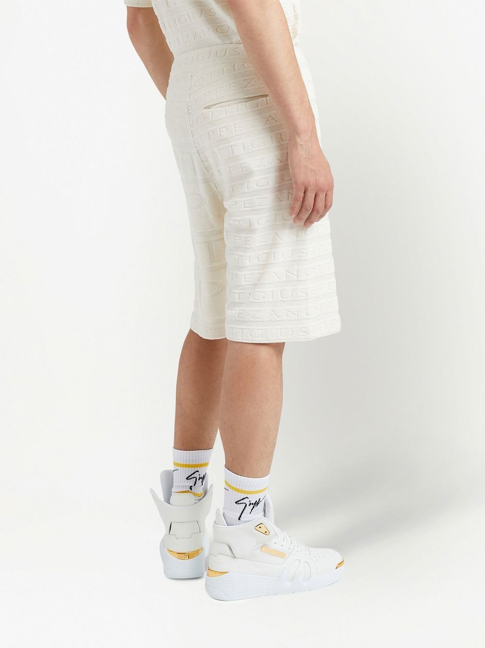 terry-cloth drawstring-waist Bermuda shorts - 4