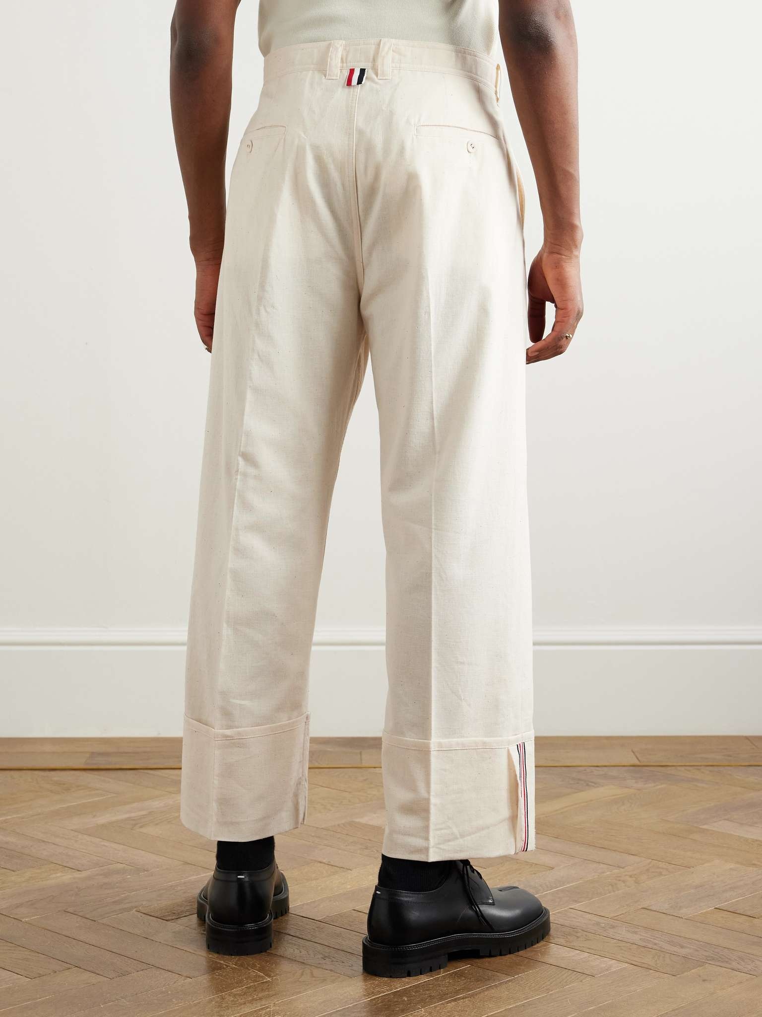 Straight-Leg Embroidered Cotton-Muslin Trousers - 4