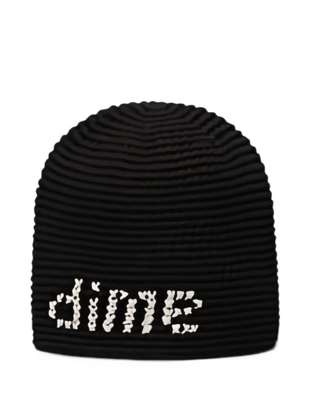 crochet logo-embroidered beanie hat - 1