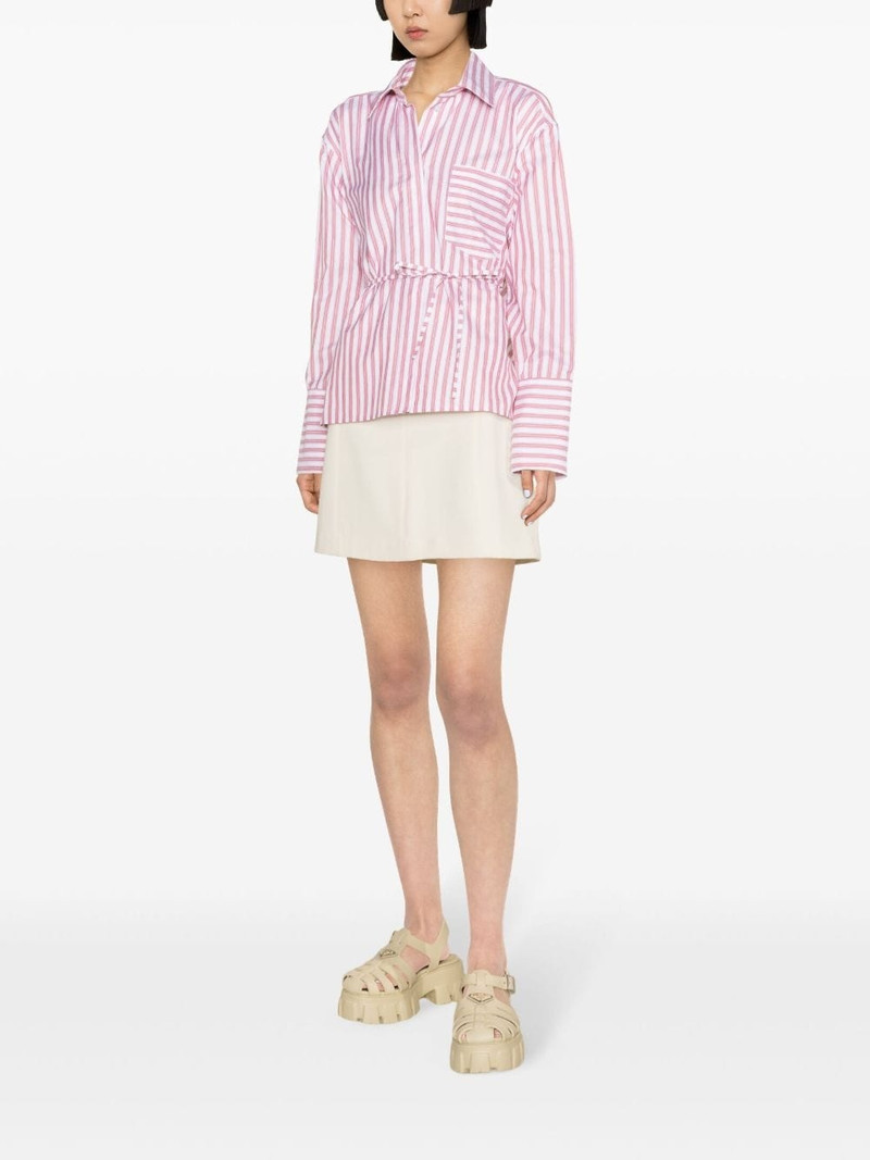 Volant open back striped shirt 4