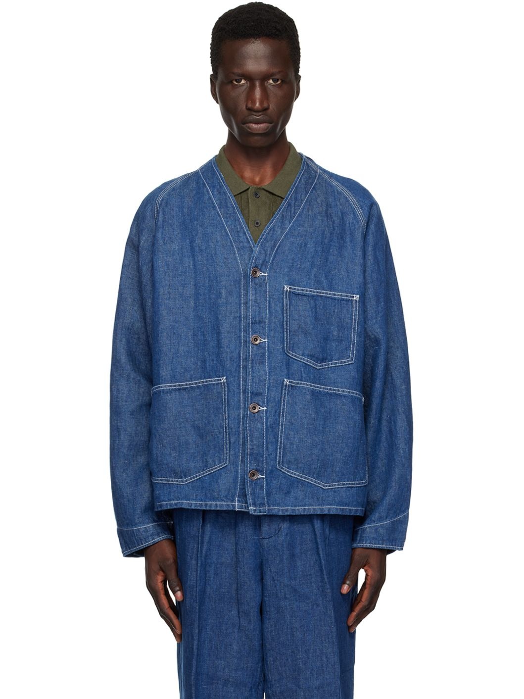 Indigo Engineer Denim Jacket - 1