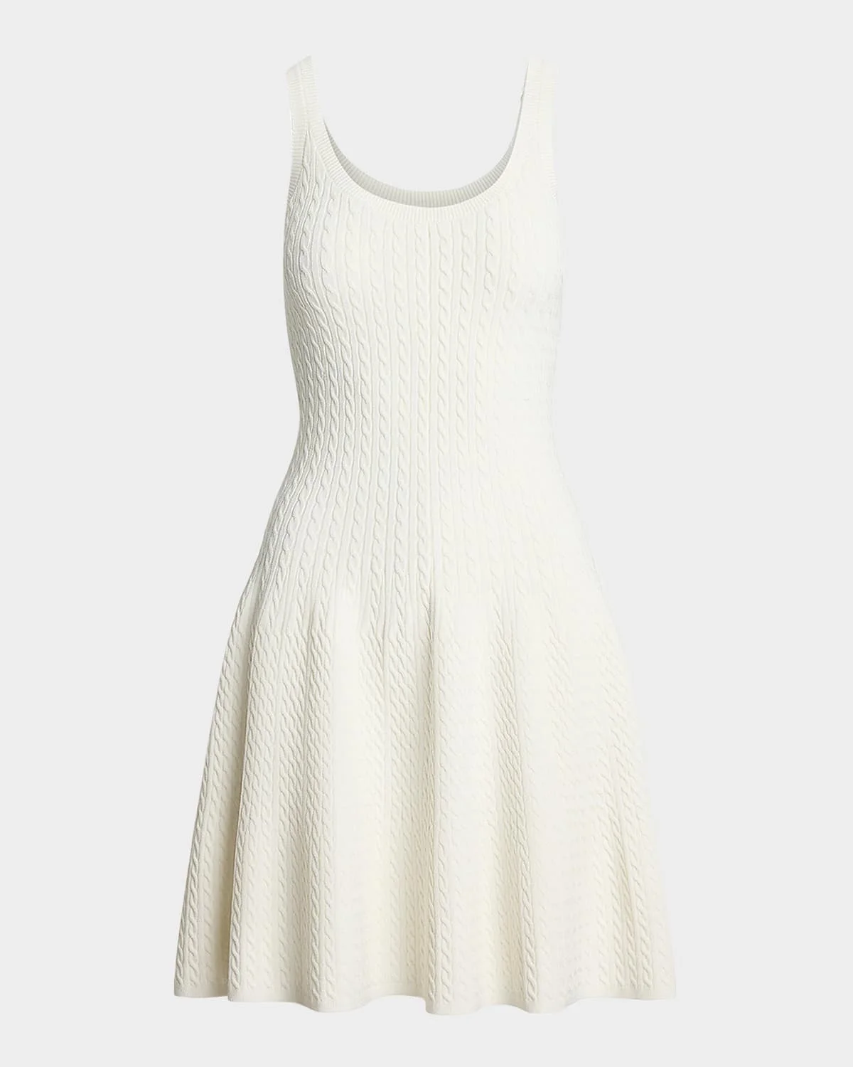 Cable-Knit Sleeveless Sweater Dress - 1