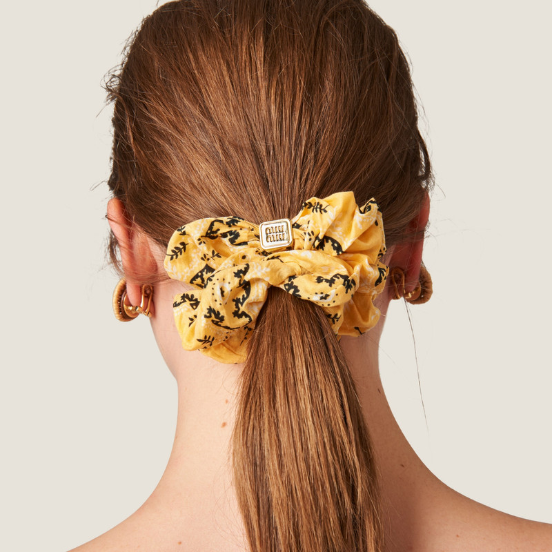 Miu Miu Cotton poplin scrunchie outlook