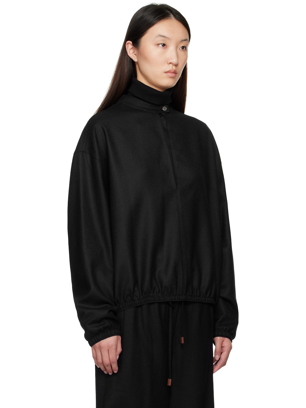 Navy Layered Neck Sweater - 2