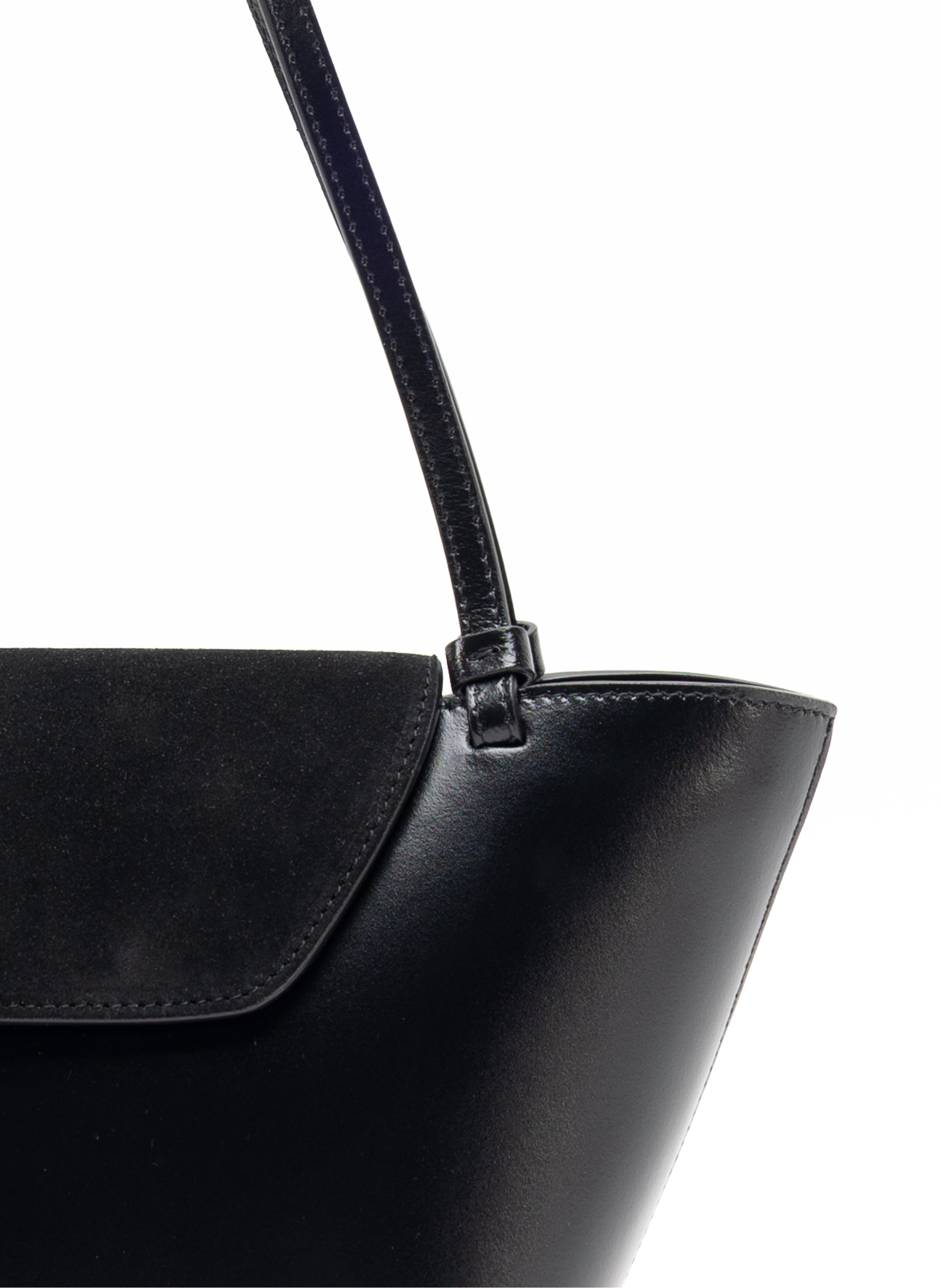 Courrier Tote Suede/Leather Black - 4