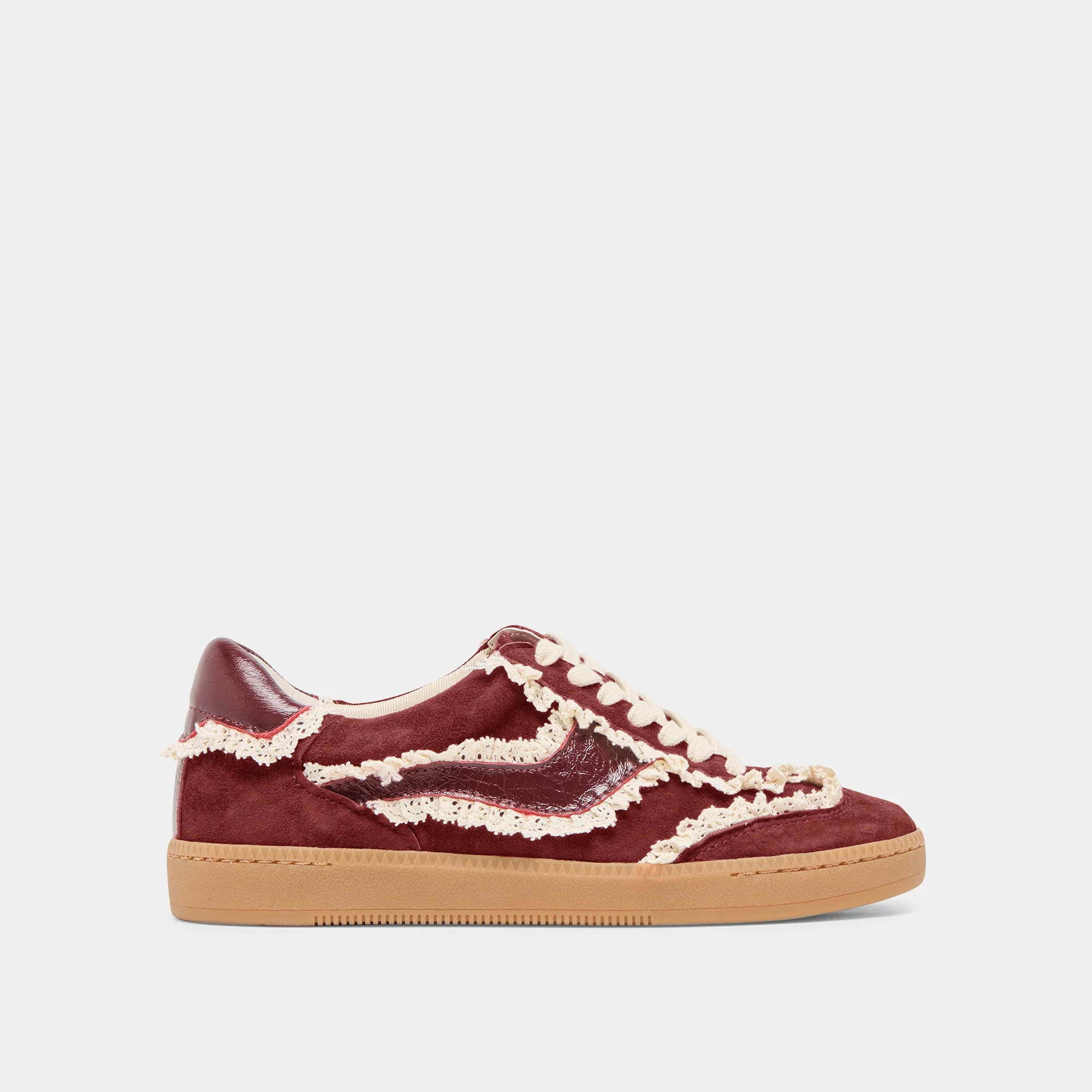 NOTICE LACE SNEAKERS OXBLOOD SUEDE - 1