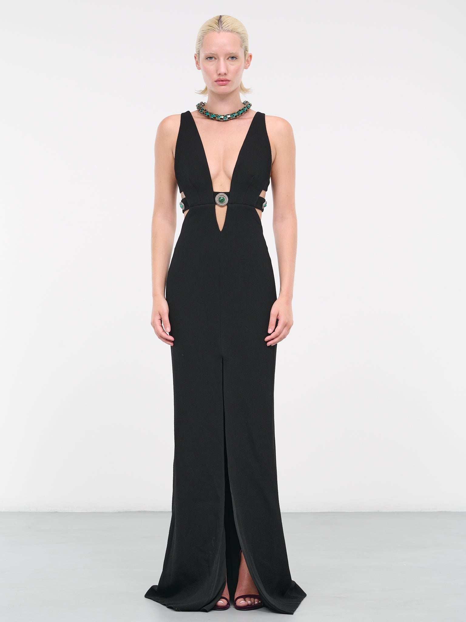 Embellished Cut-Out Maxi Dress - 6