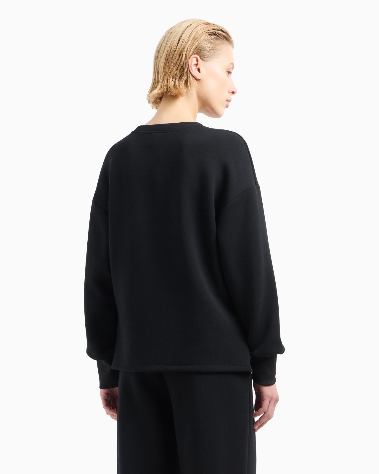 SCUBA FABRIC SWEATSHIRT WITH SIDE SLITS - 3