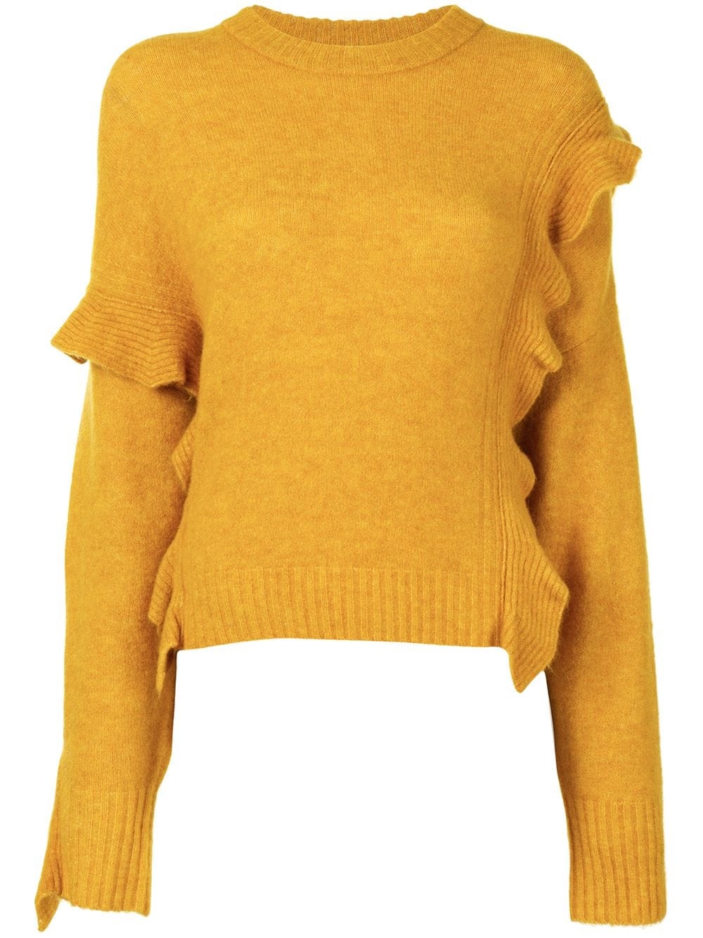 cropped ruffled jumper - 1