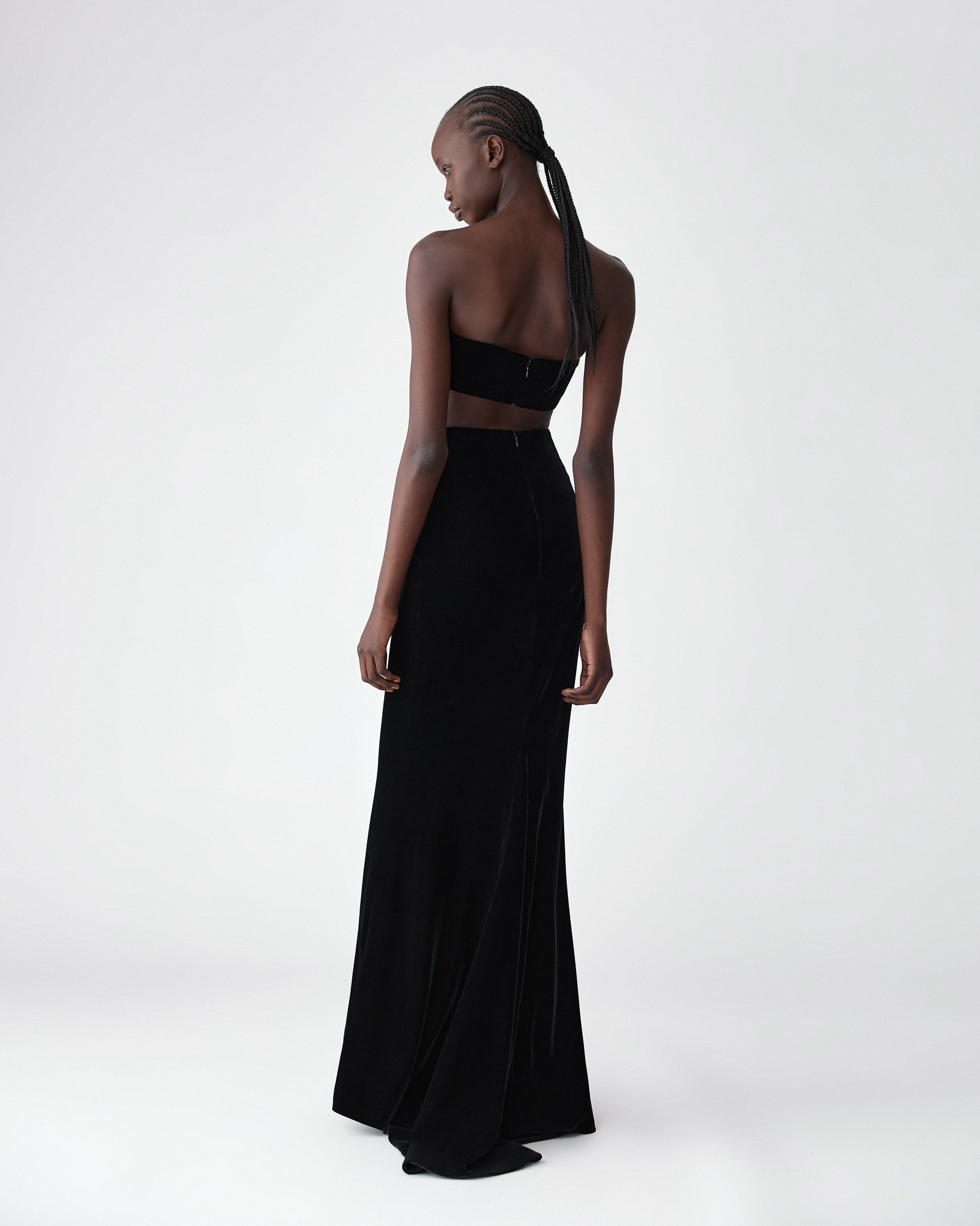 Velvet Skirt with Train - 3