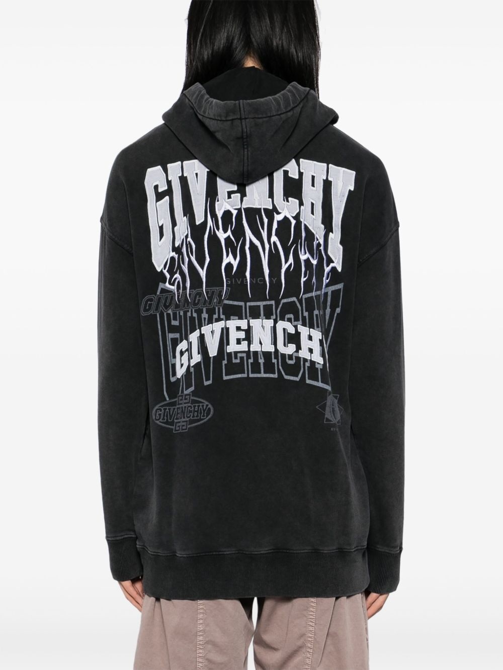 embroidered hoddie - 4