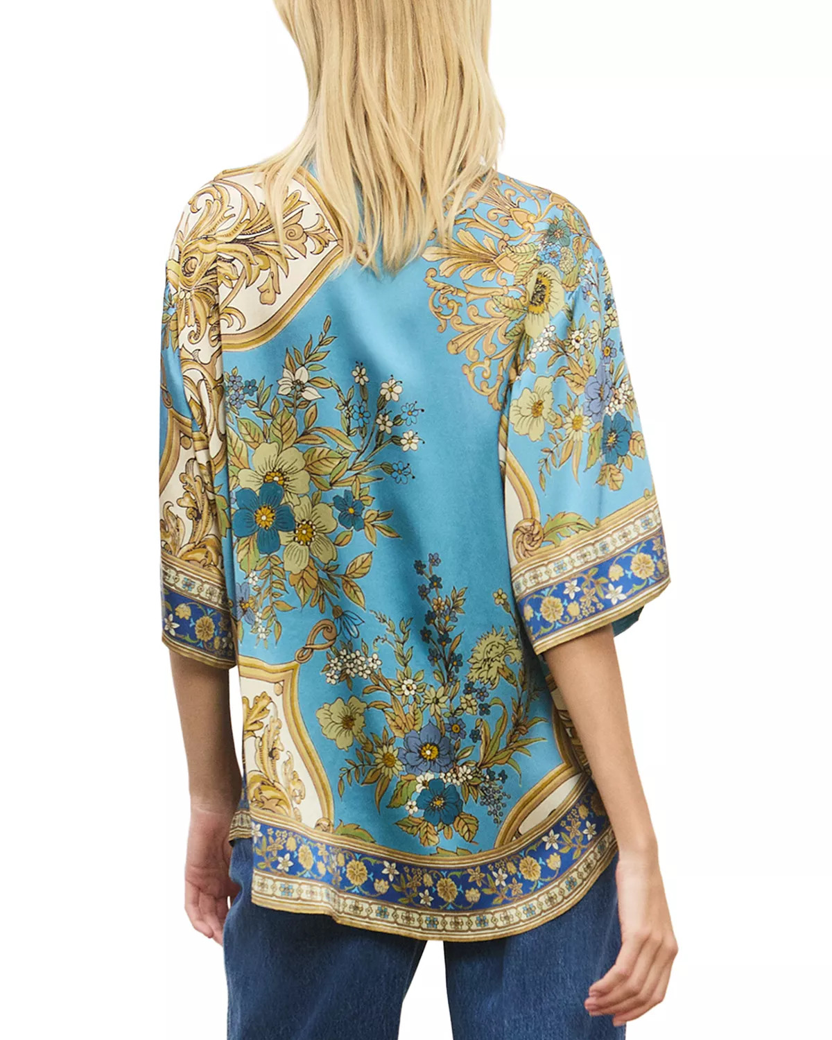 Cassie Silk Brocade Shirt - 3