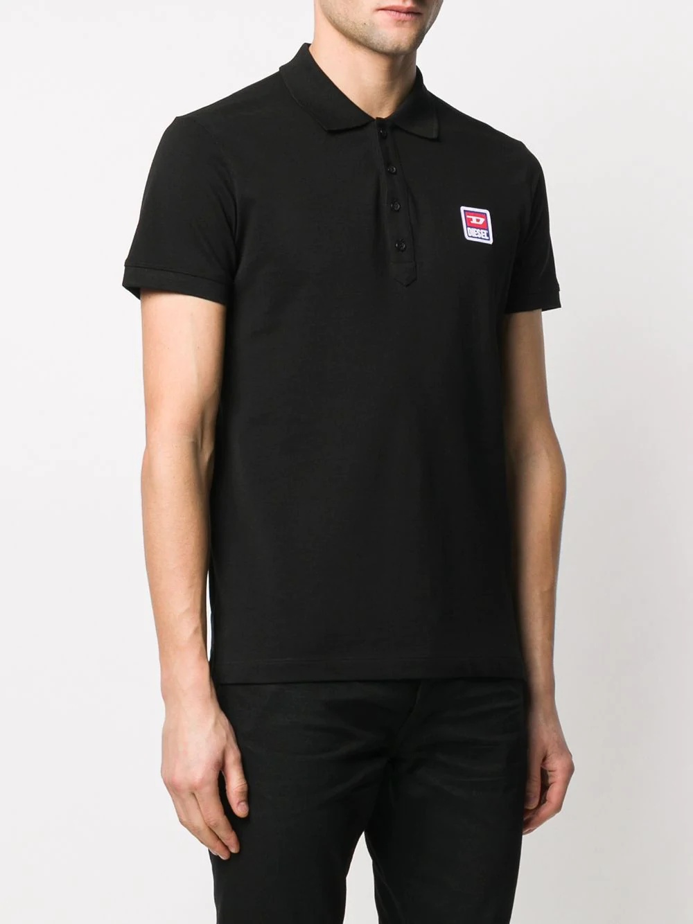 logo patch short-sleeved polo shirt  - 3