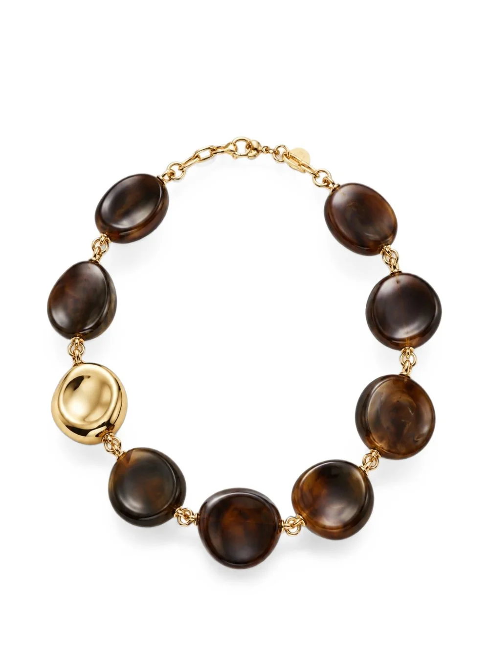 Bean Resin tortoiseshell-effect necklace - 1