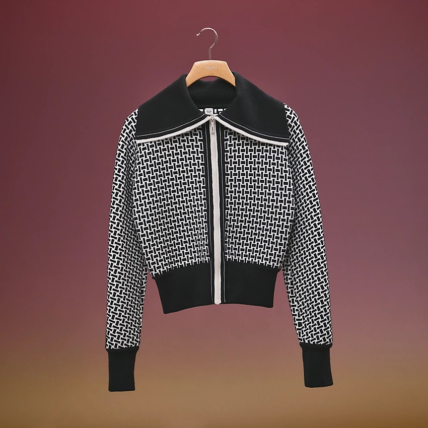 "Mosaique" knitted zip jacket - 4