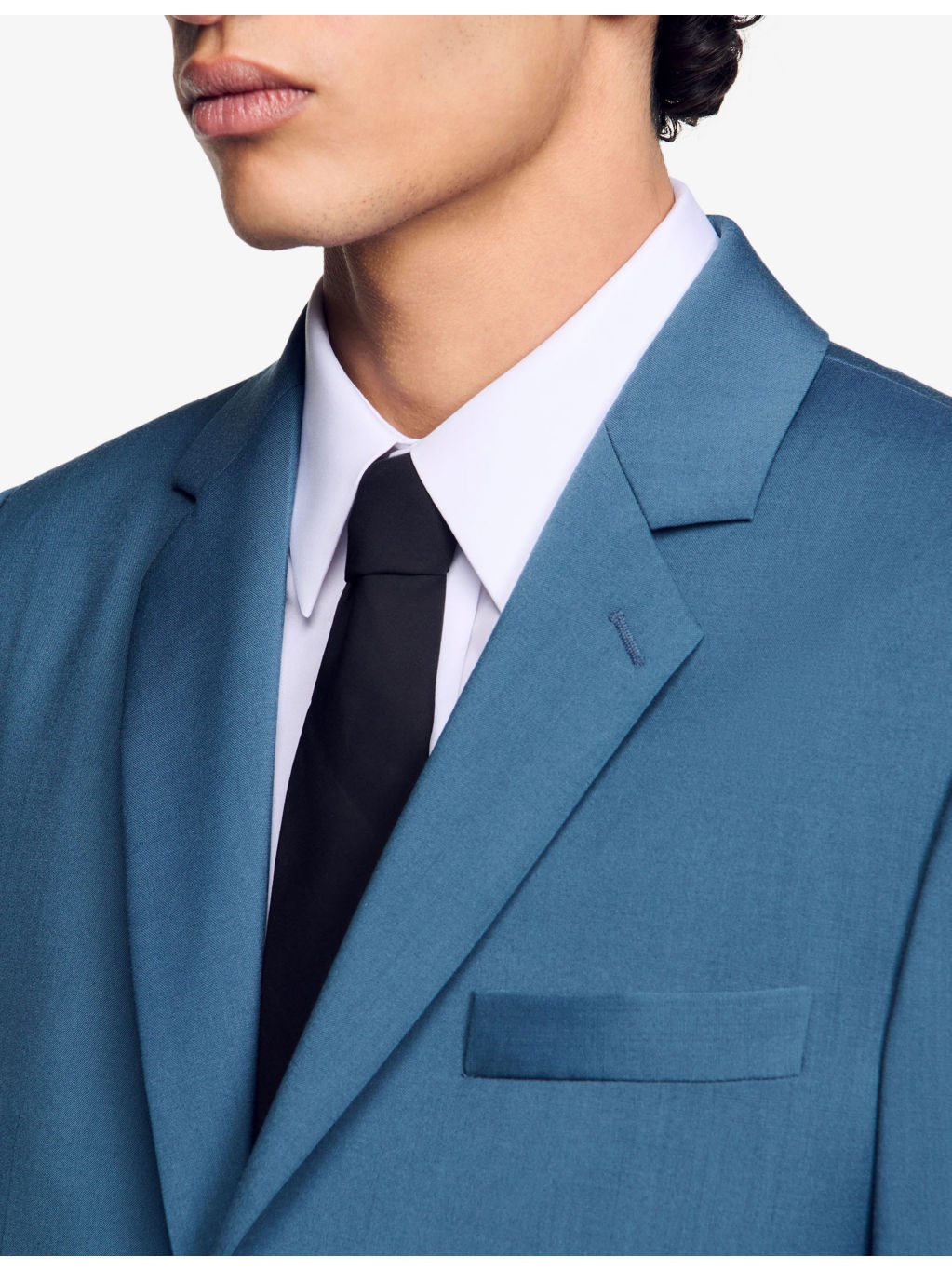 Single-Breasted Notch-Lapel Wool Blazer - 5