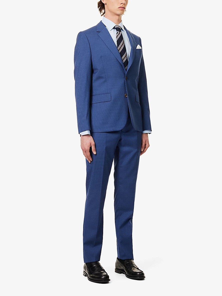 The Soho single-breasted regular-fit tapered-leg wool suit - 3