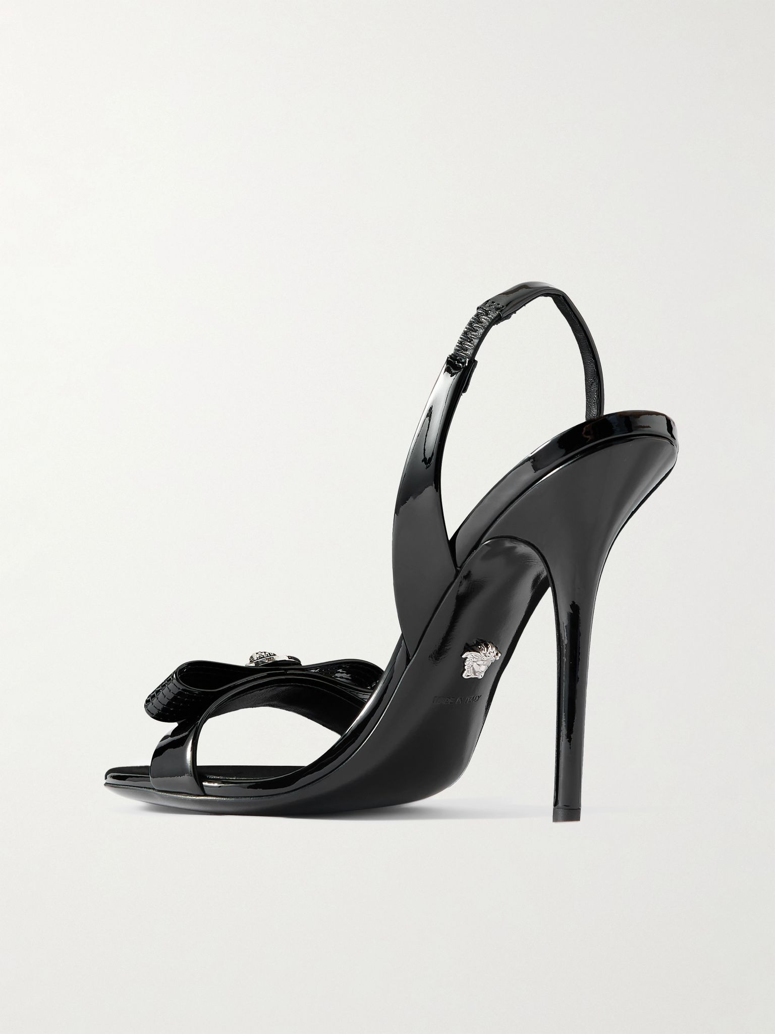 Opera embellished patent-leather slingback sandals Black - 3