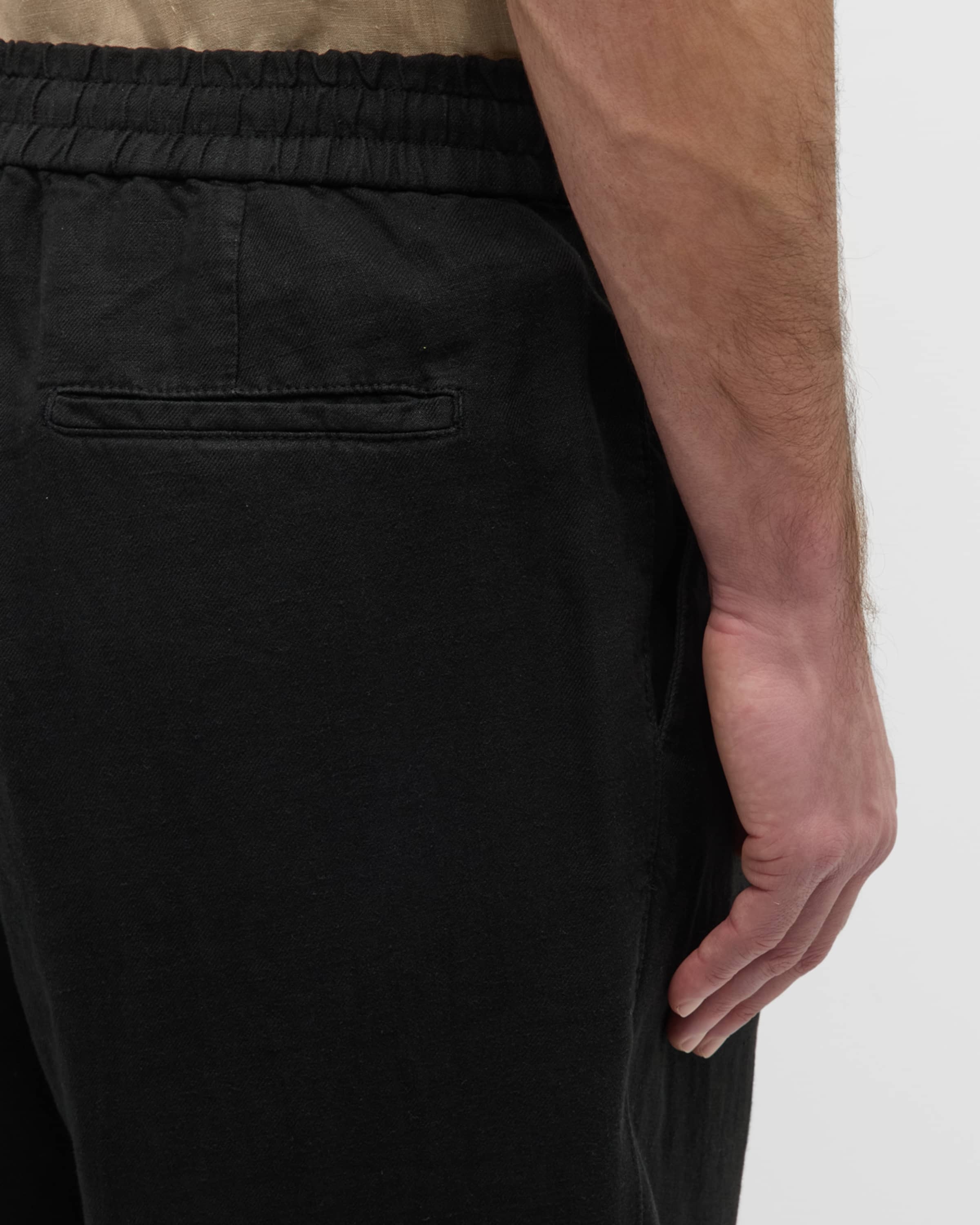 Men's Linen Leisure-Fit Drawstring Pants - 6