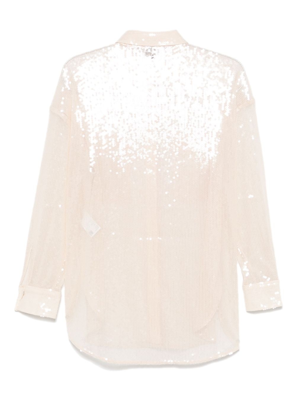 sequinned point collar shirt - 2