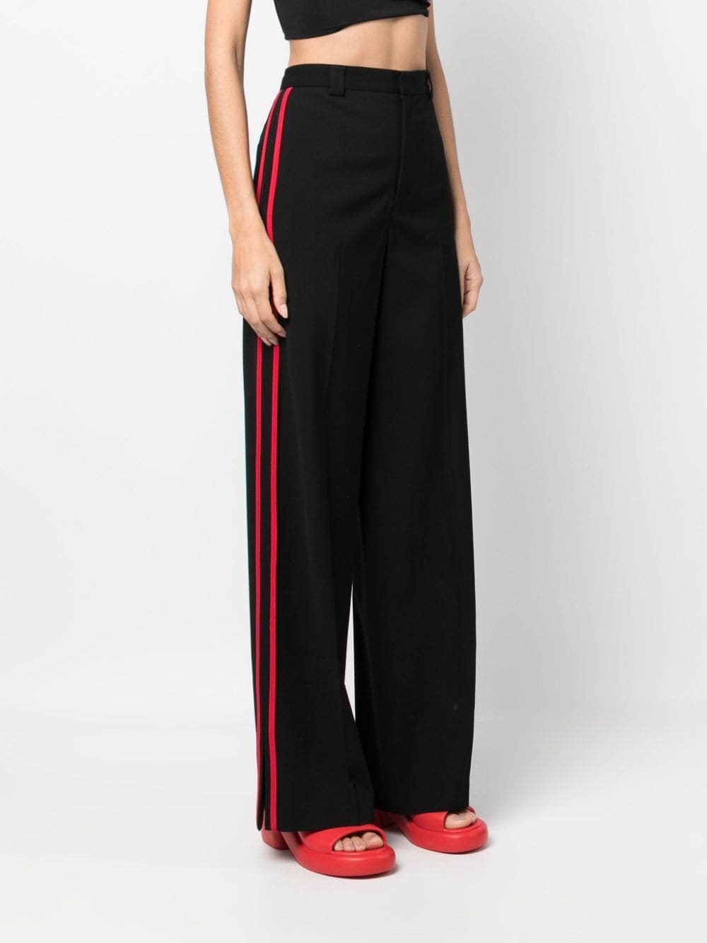 stripe-detailing tailored-cut trousers - 3