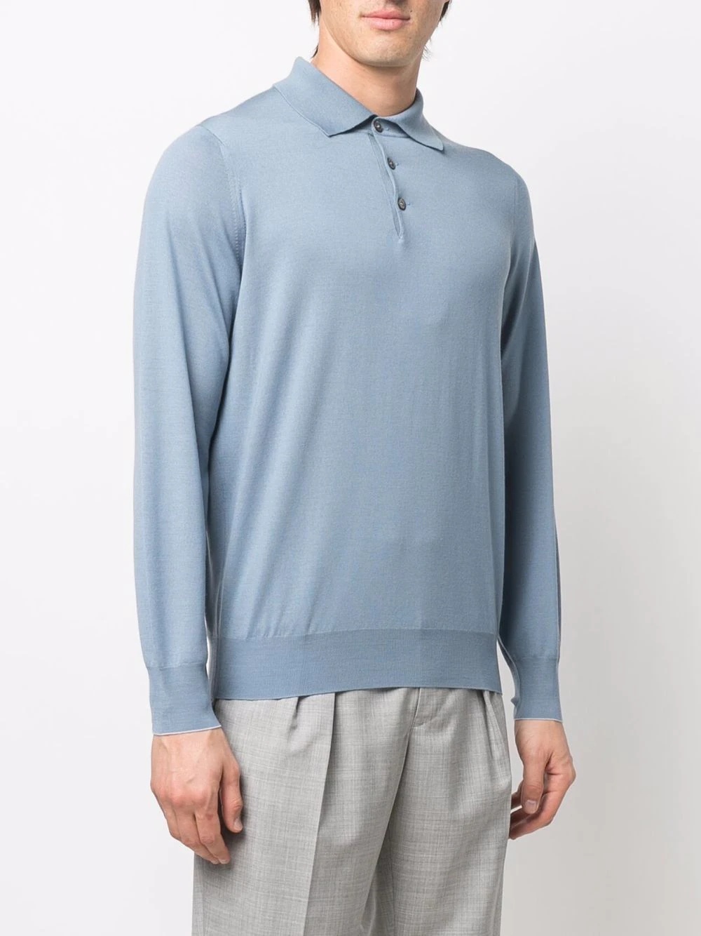 long-sleeved polo shirt - 3