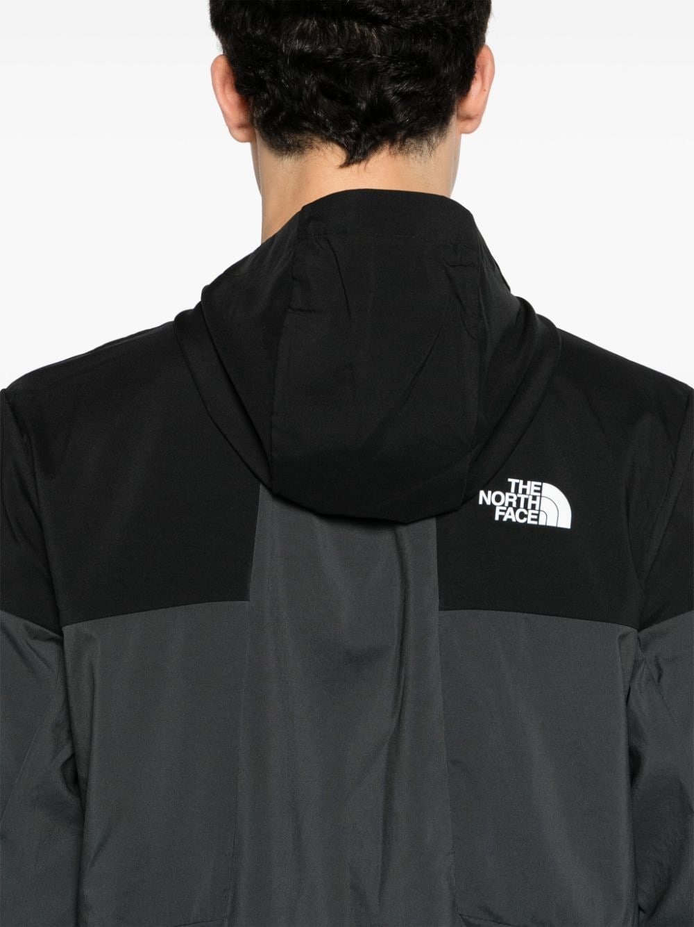 logo-print wind track hoodie - 5