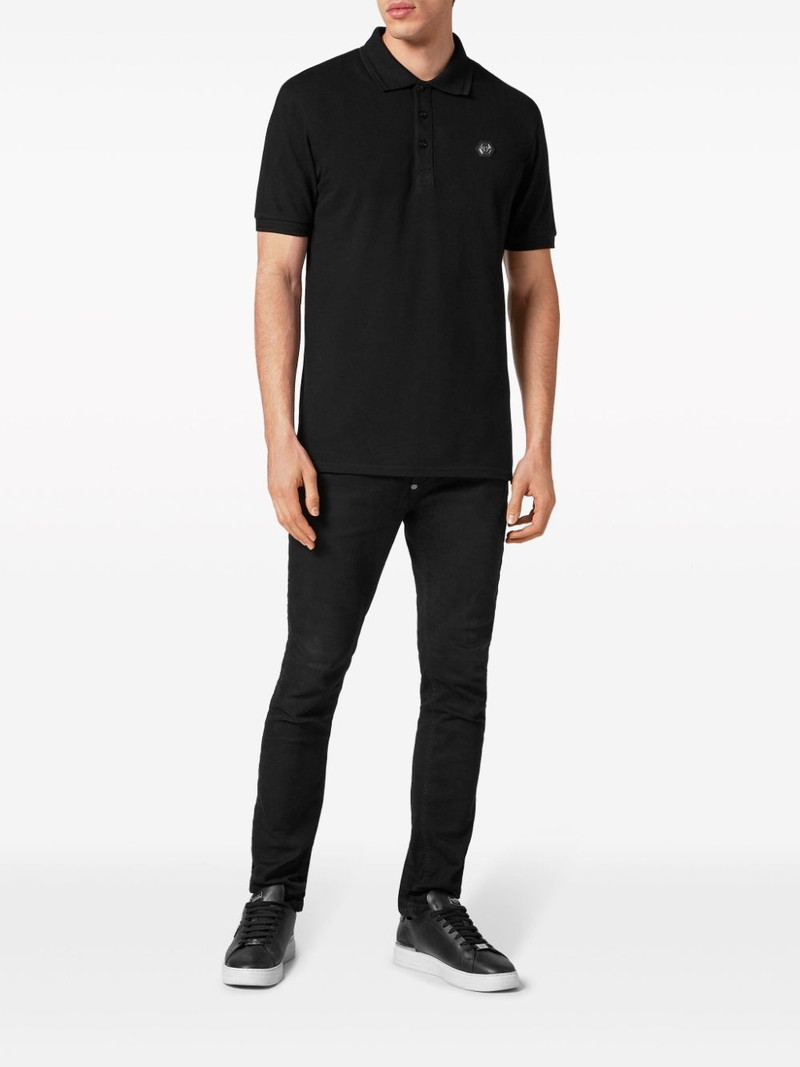 PHILIPP PLEIN Gothic Plein cotton polo shirt outlook