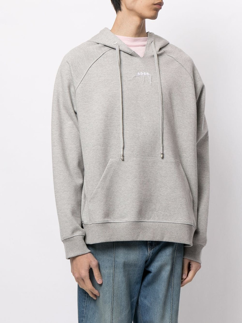 logo-embroidered hoodie 3