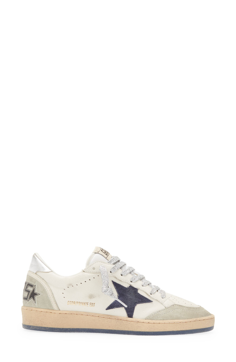 Golden Goose Ball Star Low Top Sneaker in White/Ice/Navy 3