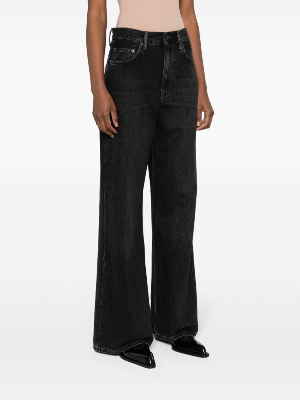 2022F high-rise wide-leg jeans - 3