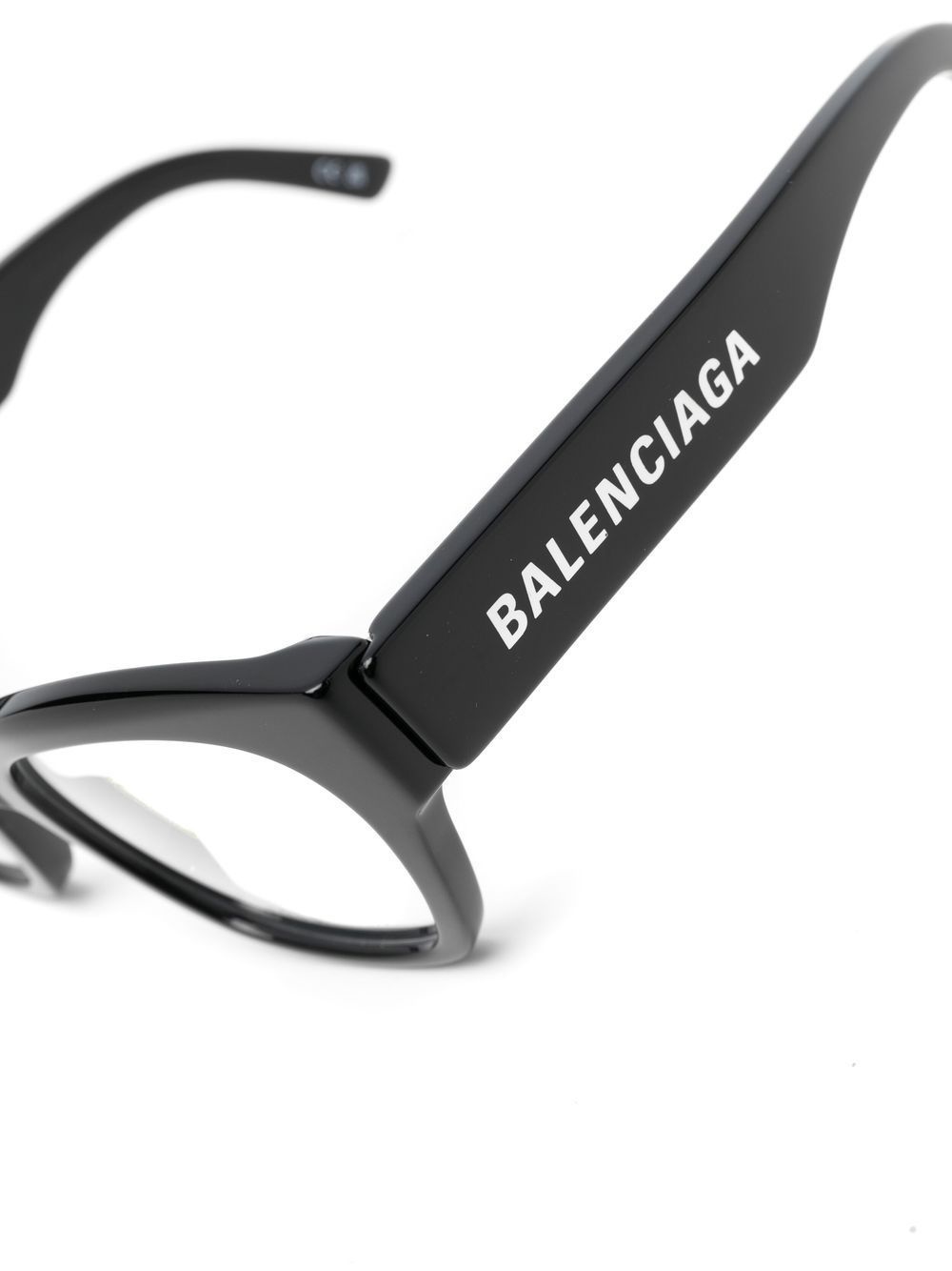 logo-print cat-eye frame glasses - 3